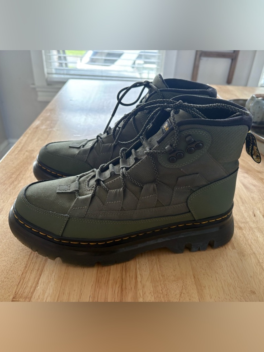 Dr. Martens Olive Green High-Top Lug Sole Boots